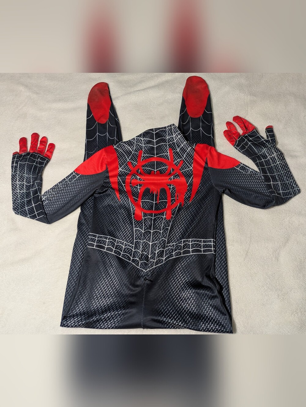 Marvel Spider-Man Miles Morales Kids Cosplay Bodysuit Jumpsuit Size 130 / 6-8 M
